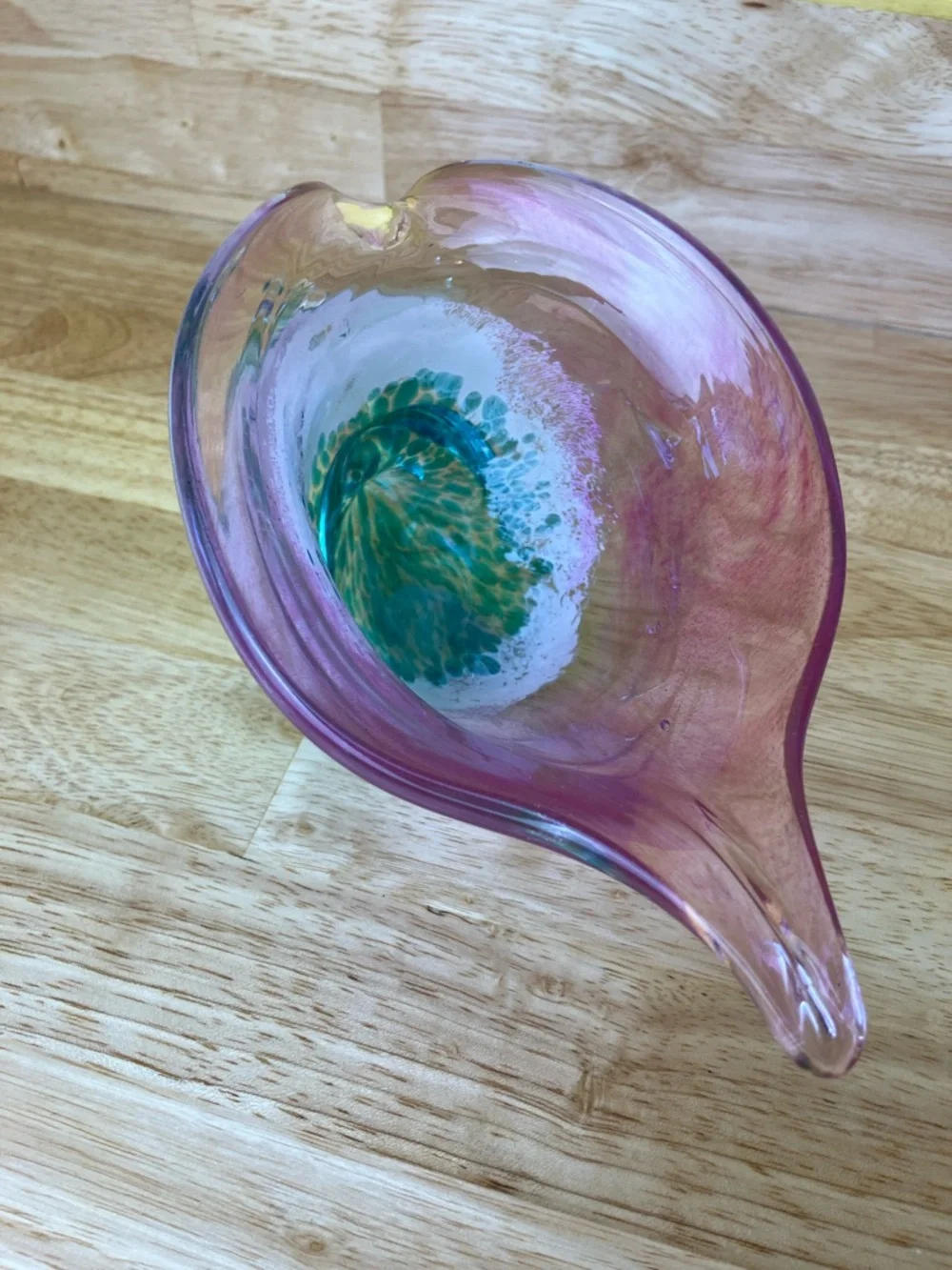 Blown Glass Conch Shell Beach Decor Candy Dish